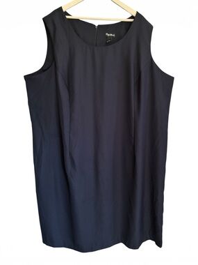 Vintage 90's Maggie Barnes Navy Blue Sheath Dress Size 34